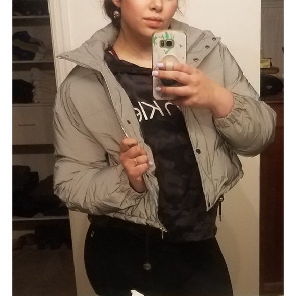 1 LEFT-Reflective Bomber Puff Coat - Picture 4 of 8